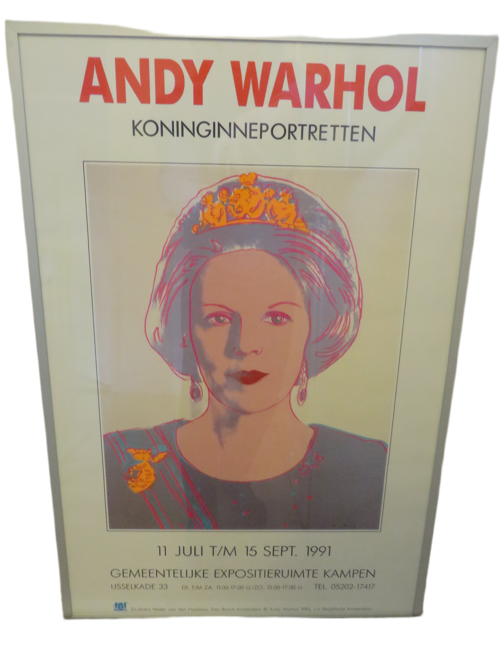 Andy Warhol Koninginnenportretten poster expositie Kampen 1991