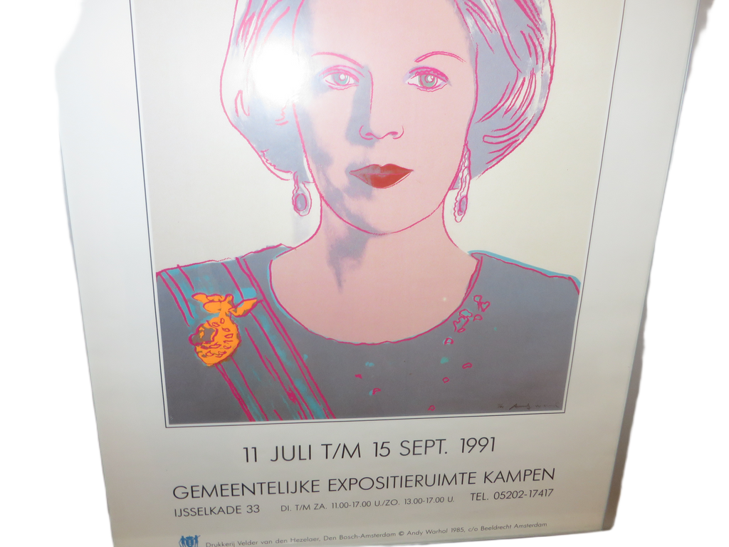 Andy Warhol Koninginnenportretten poster expositie Kampen 1991