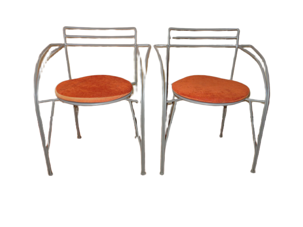 Vintage silver moon stoelen van Pascal Mourgue voor Fermob