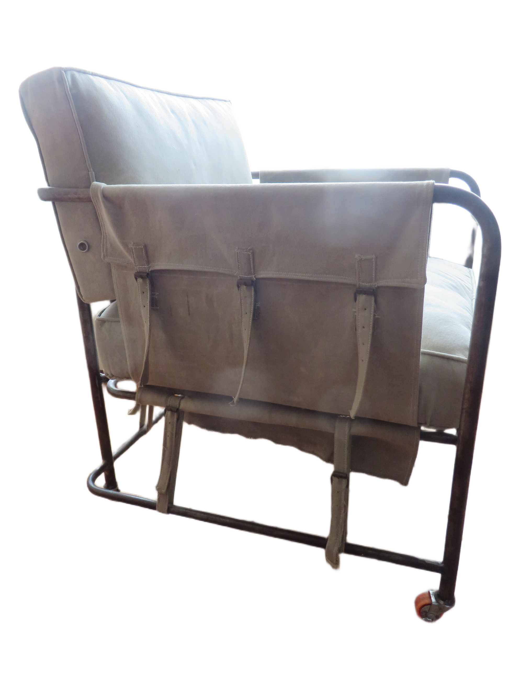 Vintage Darwin militaire canvas fauteuil