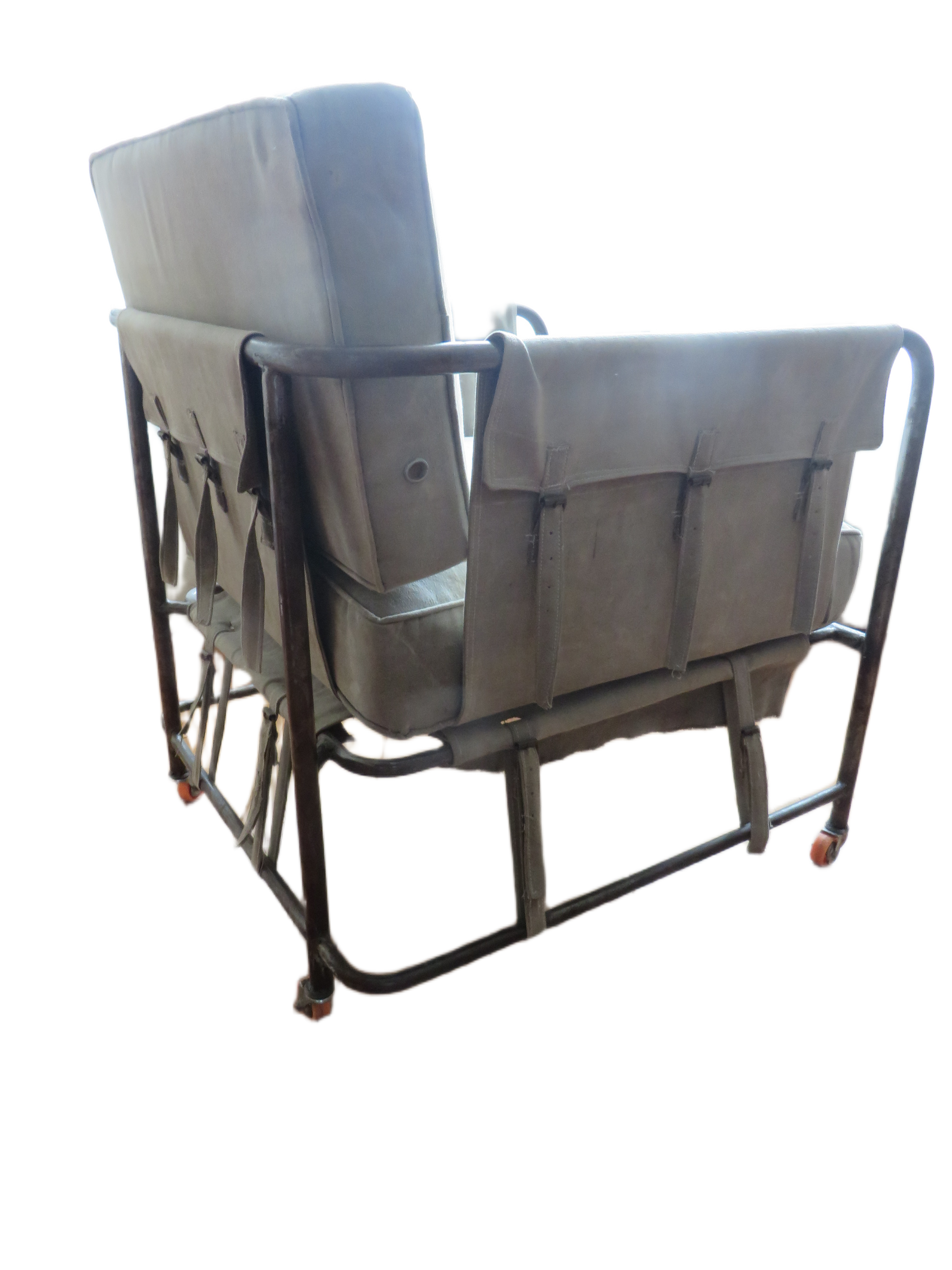 Vintage Darwin militaire canvas fauteuil