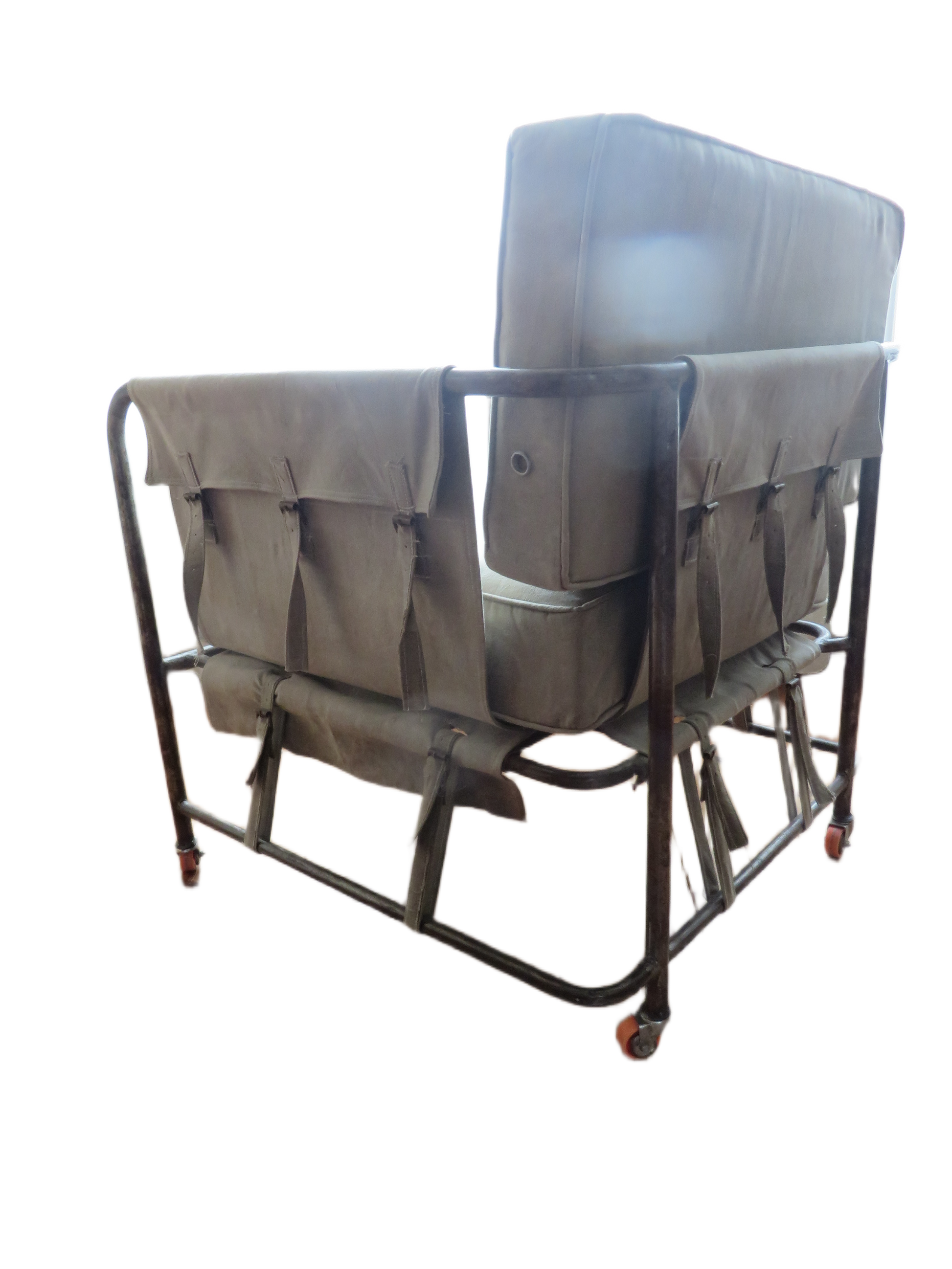 Vintage Darwin militaire canvas fauteuil