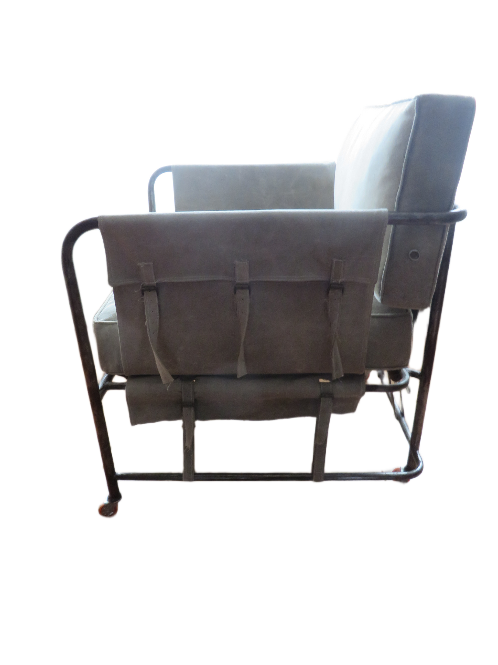 Vintage Darwin militaire canvas fauteuil