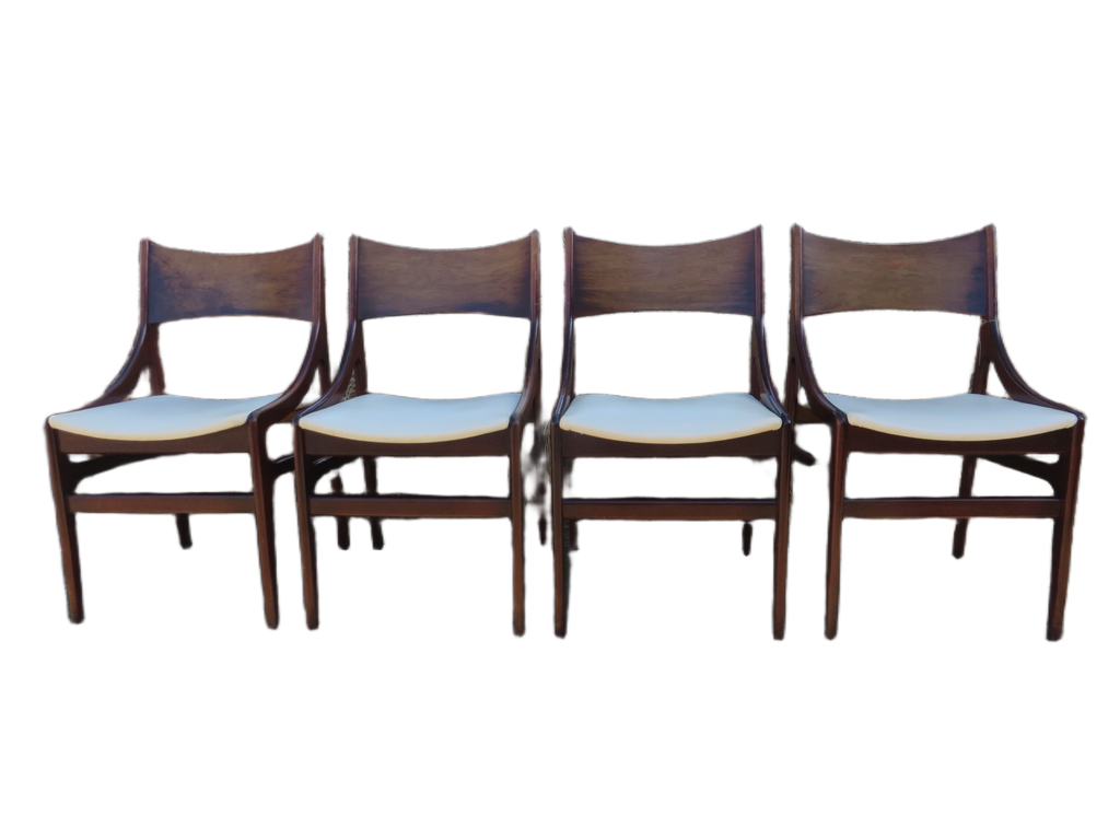 Jaren 60 Vintage Deense Vestervig Eriksen eetkamerstoelen