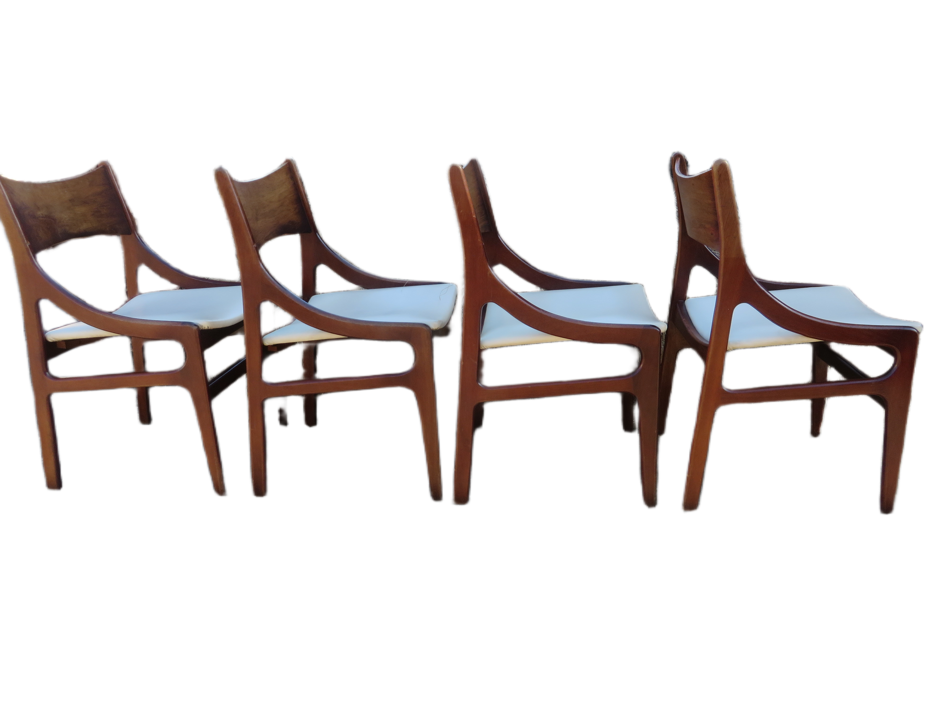 Jaren 60 Vintage Deense Vestervig Eriksen eetkamerstoelen