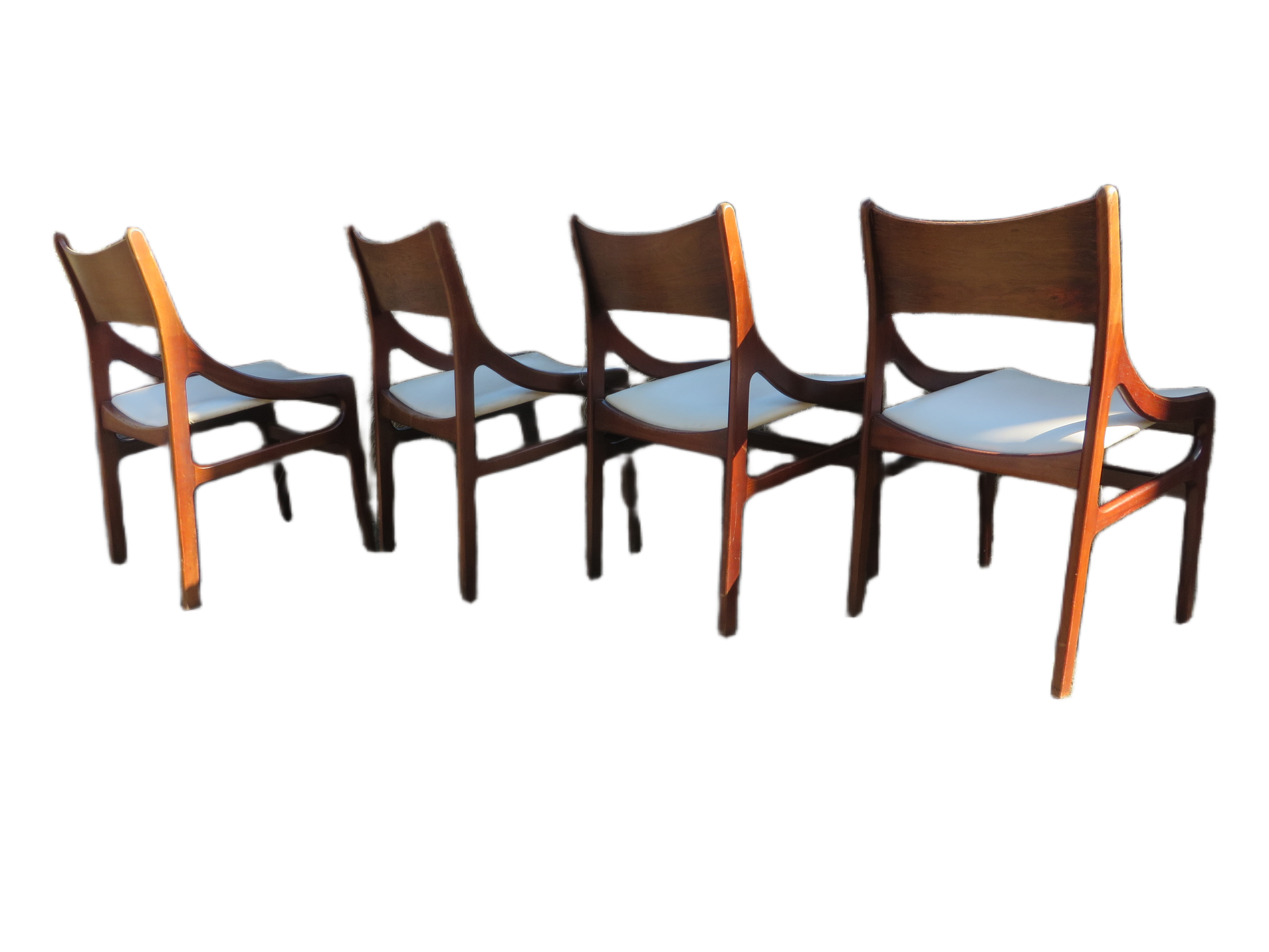 Jaren 60 Vintage Deense Vestervig Eriksen eetkamerstoelen