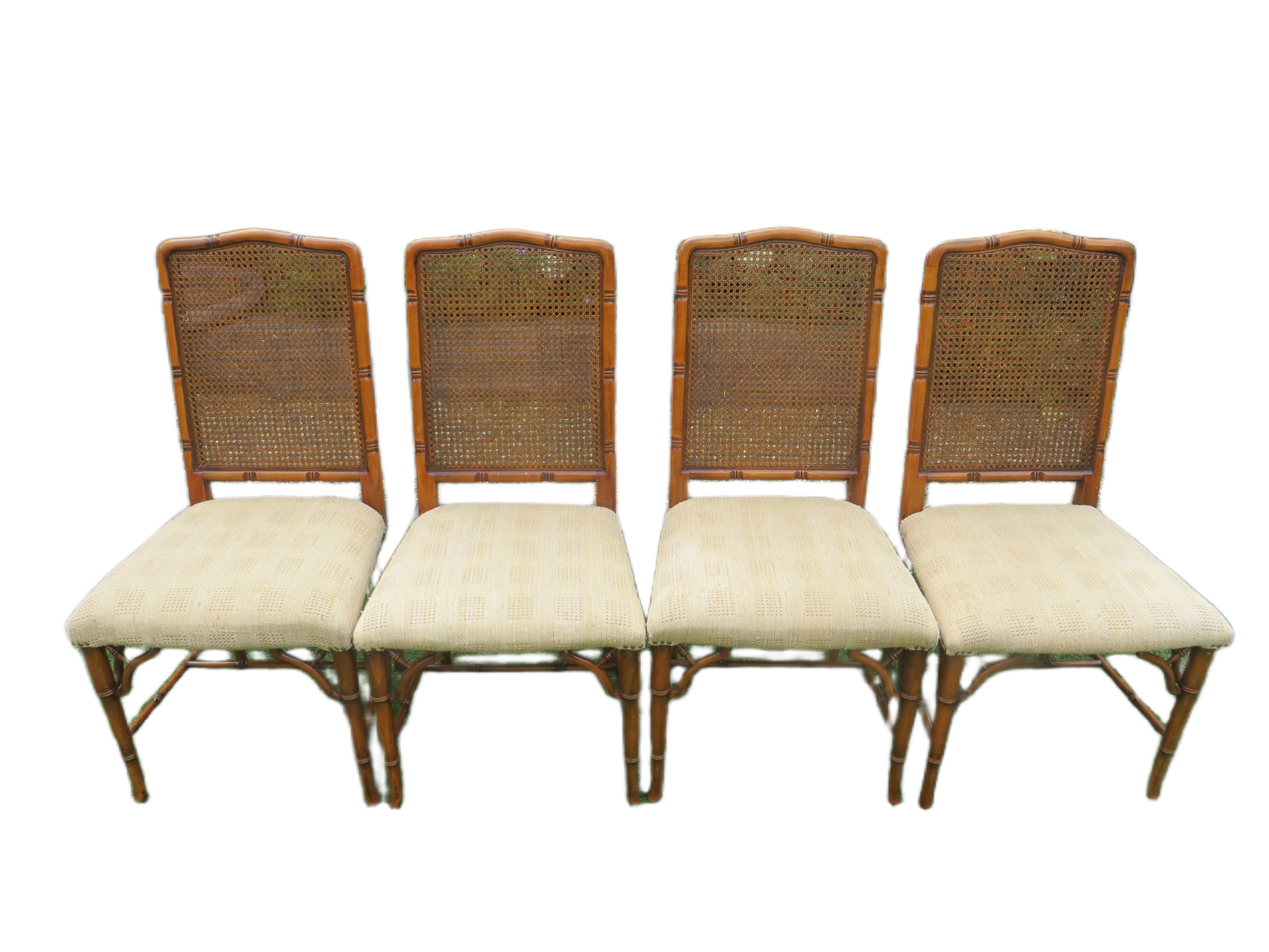 Vintage Faux Bamboe/ratan/rotan fauteuils