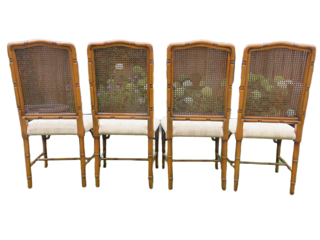 Vintage Faux Bamboe/ratan/rotan fauteuils