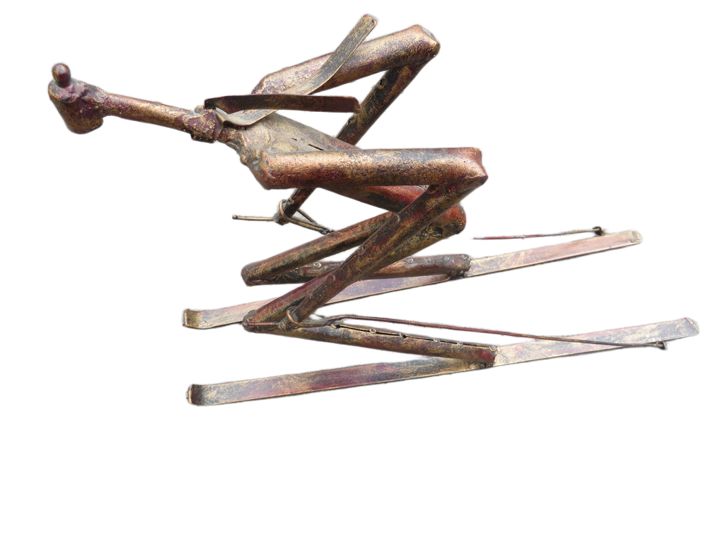 Koperkleurige metalen skieer