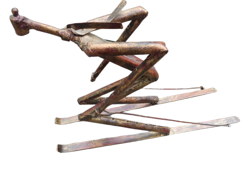 Koperkleurige metalen skieer