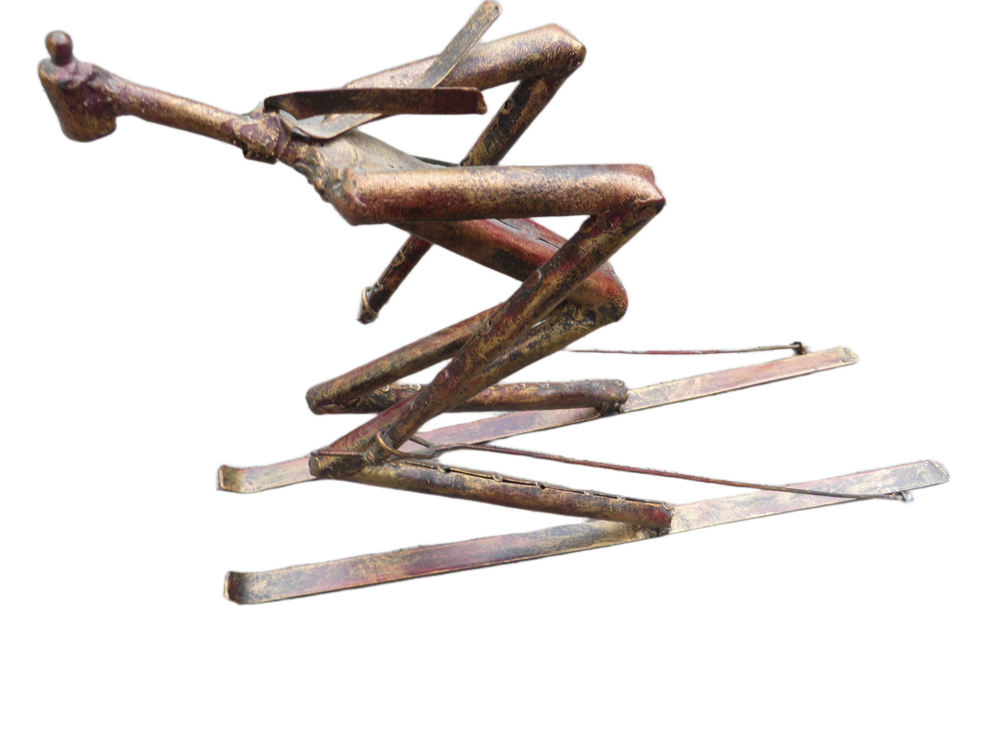 Koperkleurige metalen skieer