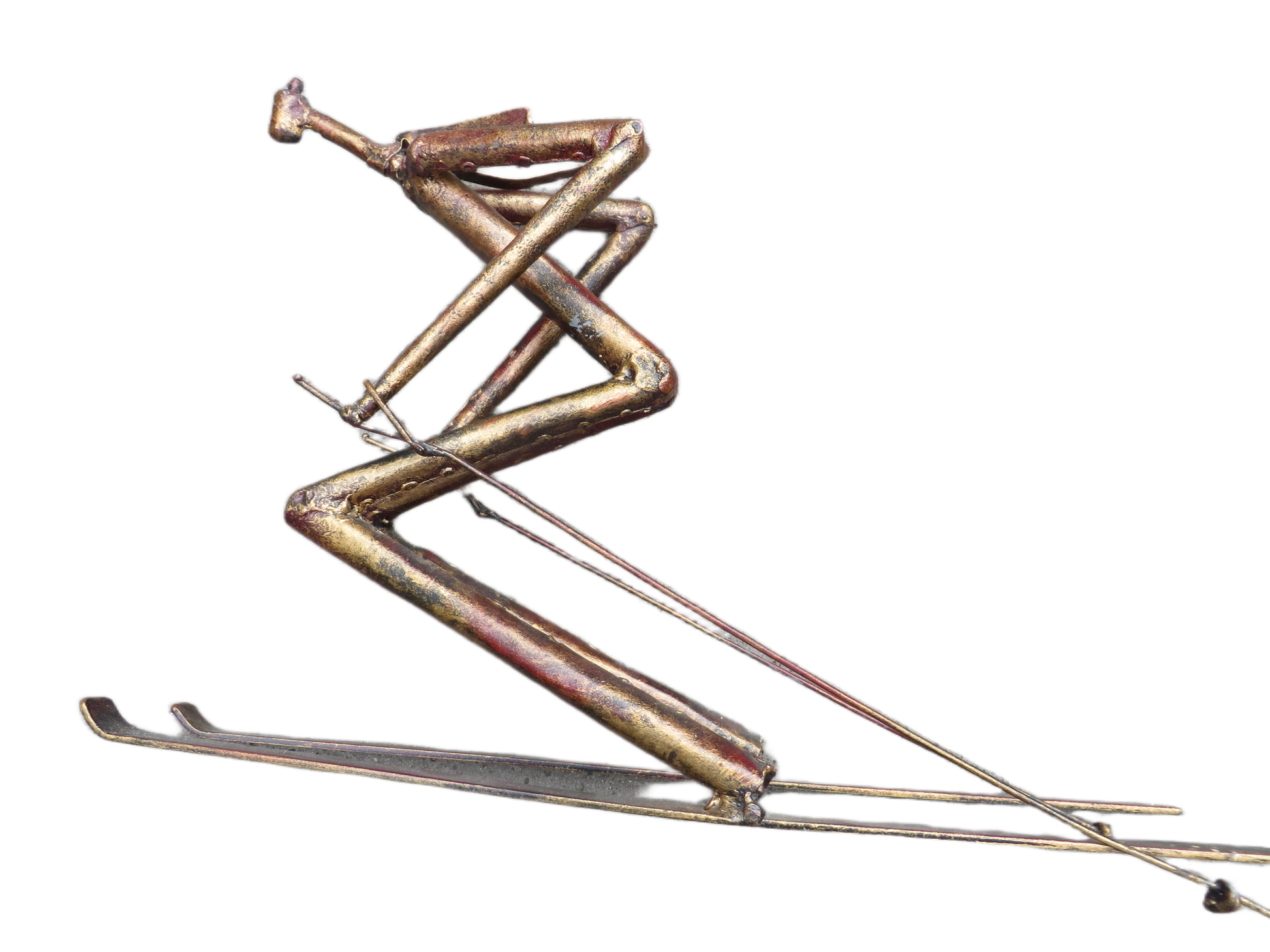 Koperkleurige metalen skieer