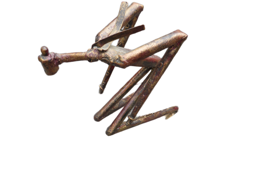 Koperkleurige metalen skieer