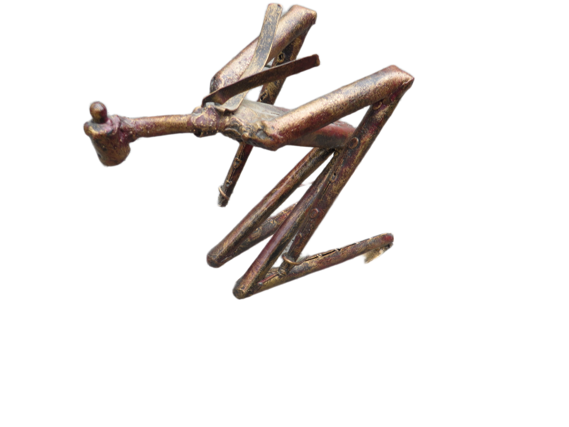 Koperkleurige metalen skieer