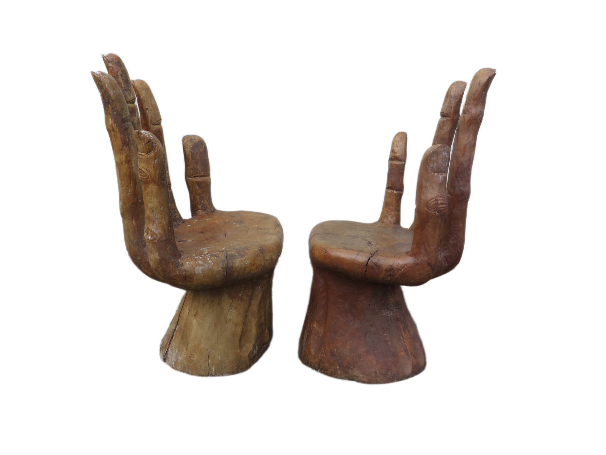 Teakhouten doorleefde Handstoelen