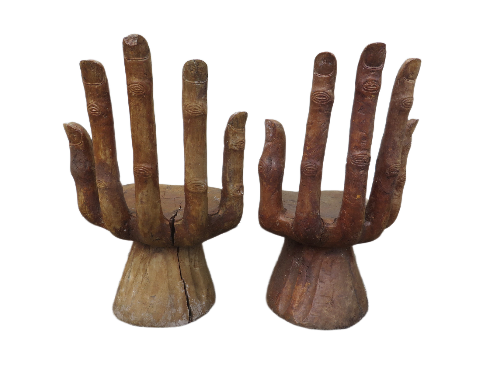 Teakhouten doorleefde Handstoelen