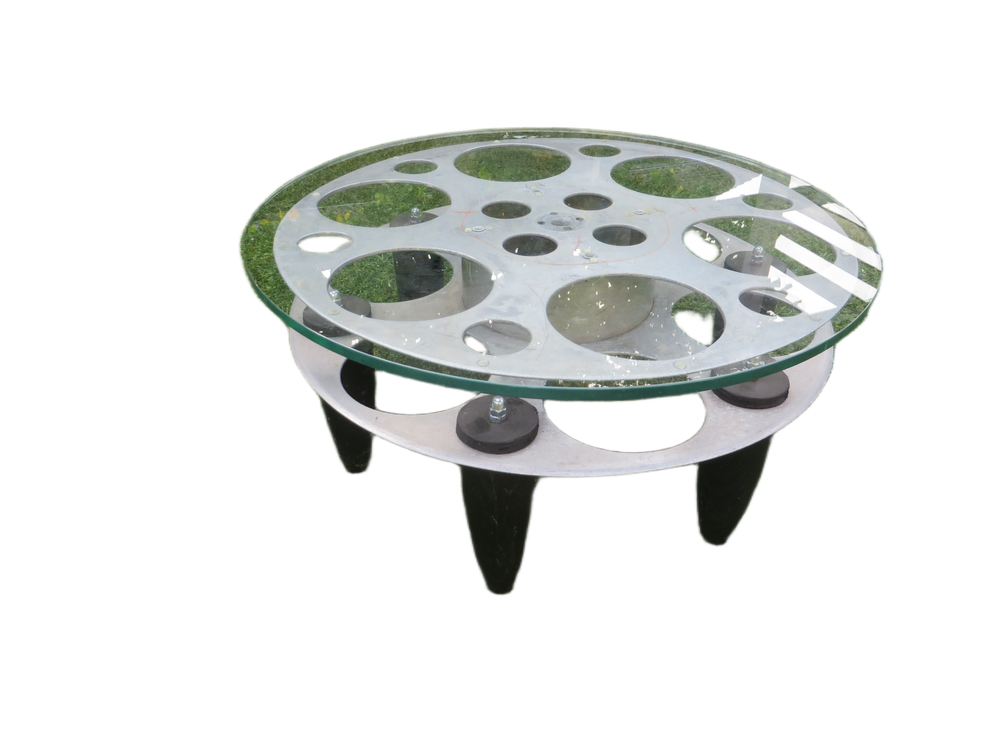 Funky salon/bijzettafel van oude filmrol