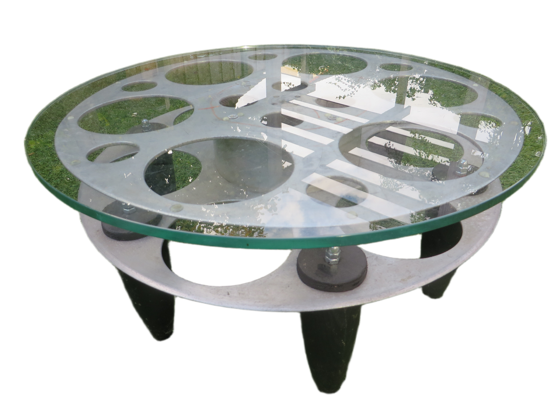 Funky salon/bijzettafel van oude filmrol