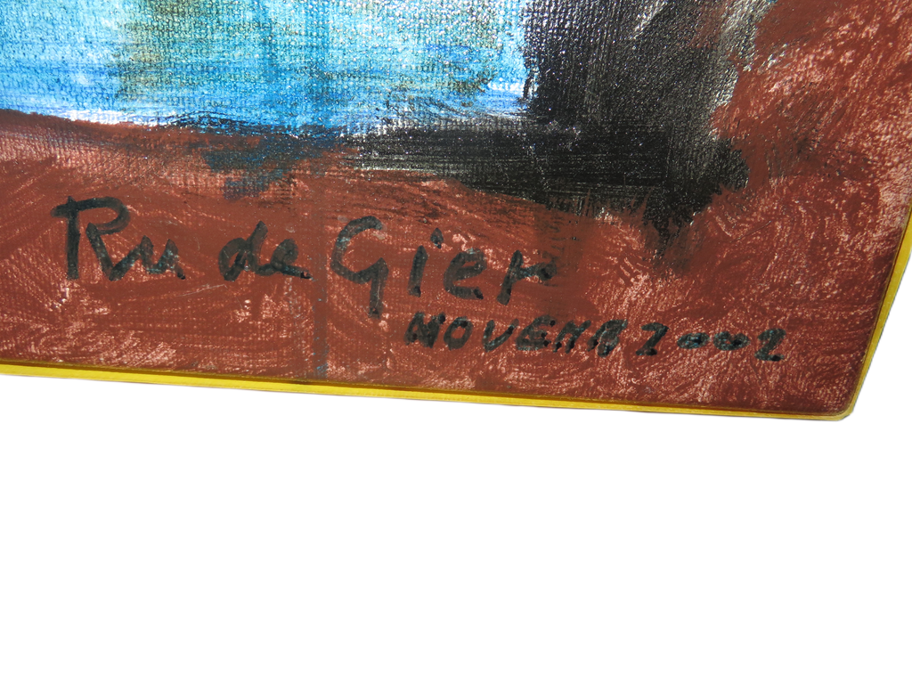 Abstract kleurrijk schilderij van Ru de Gier