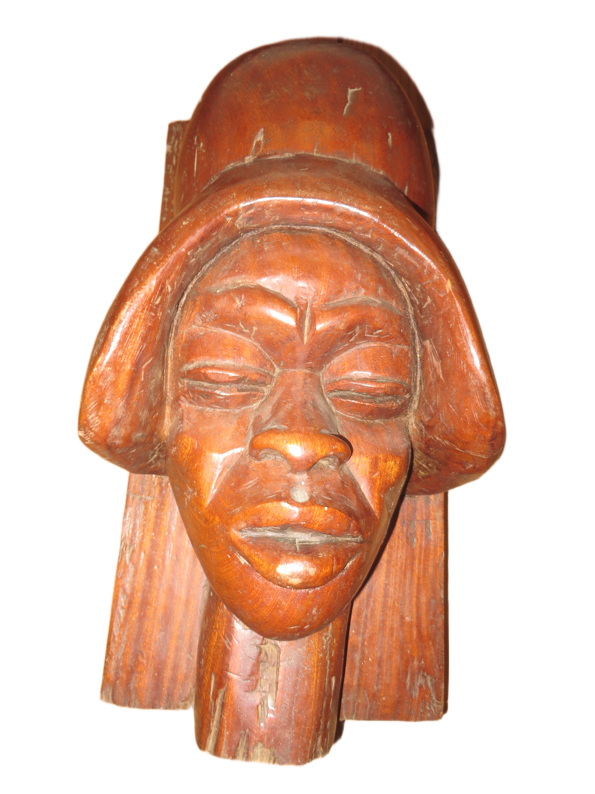 Kamba Buste – Gesigneerd & Genummerd – Massief Mahonie 55cm)