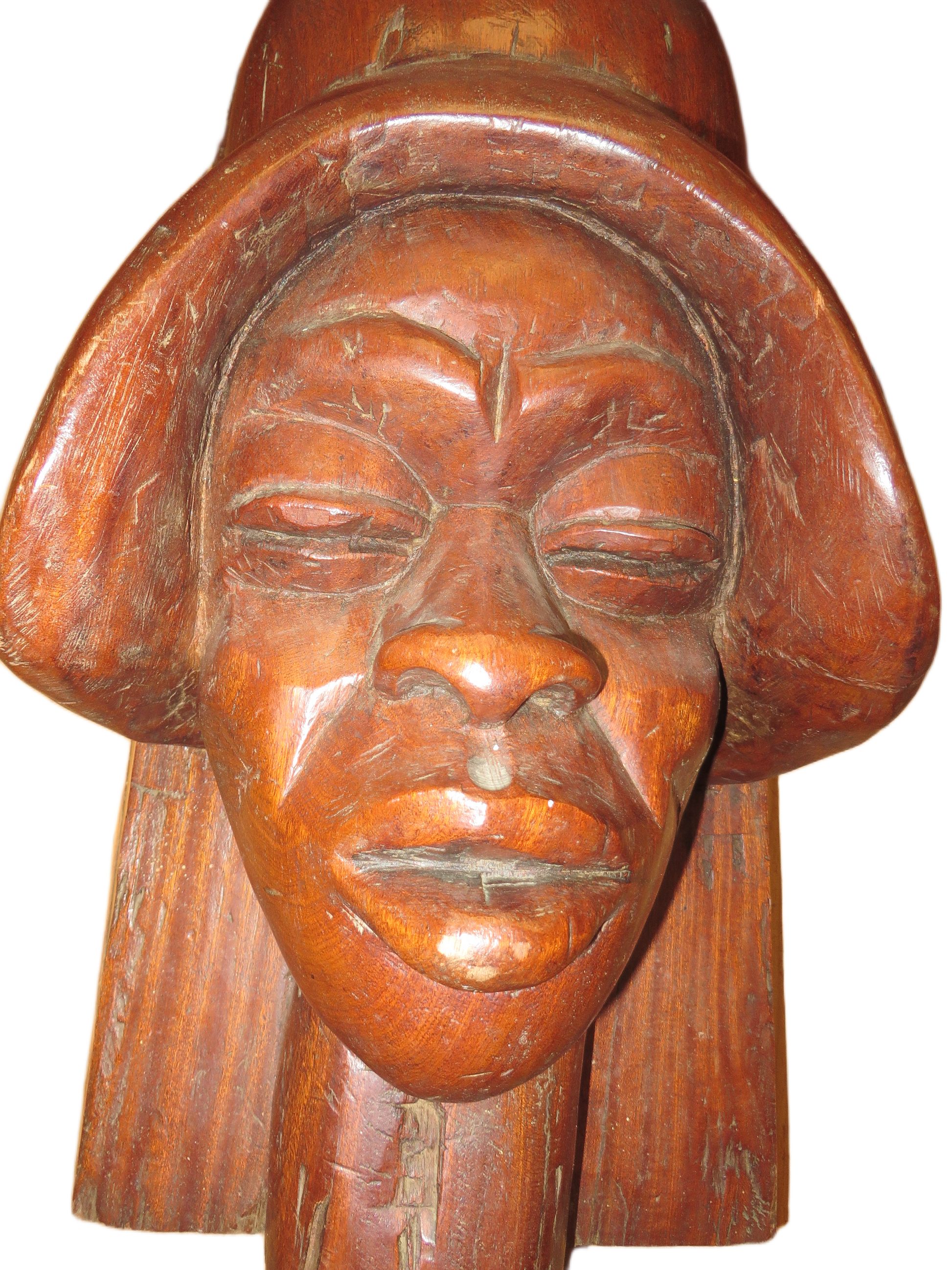Kamba Buste – Gesigneerd & Genummerd – Massief Mahonie 55cm)