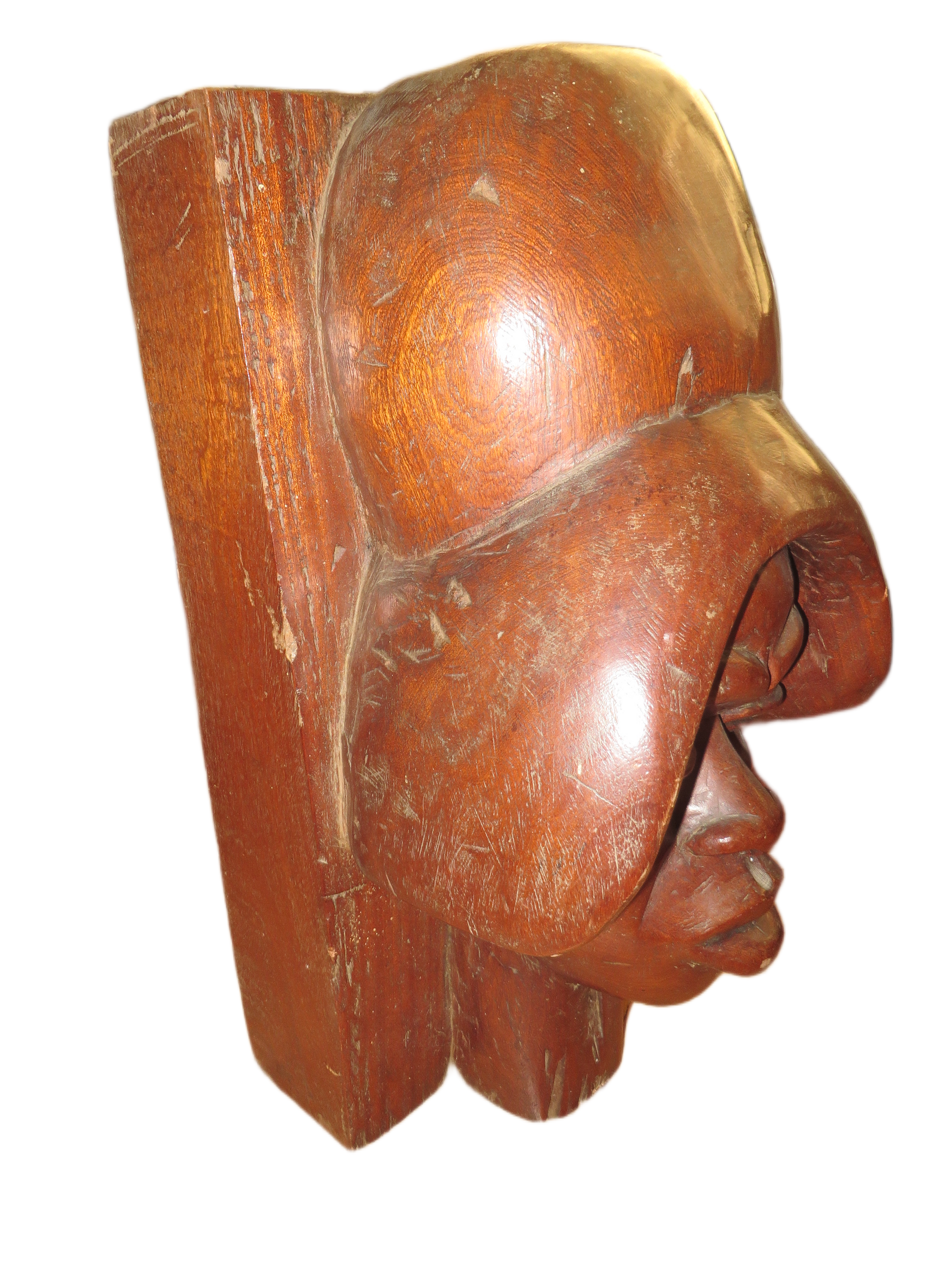 Kamba Buste – Gesigneerd & Genummerd – Massief Mahonie 55cm)