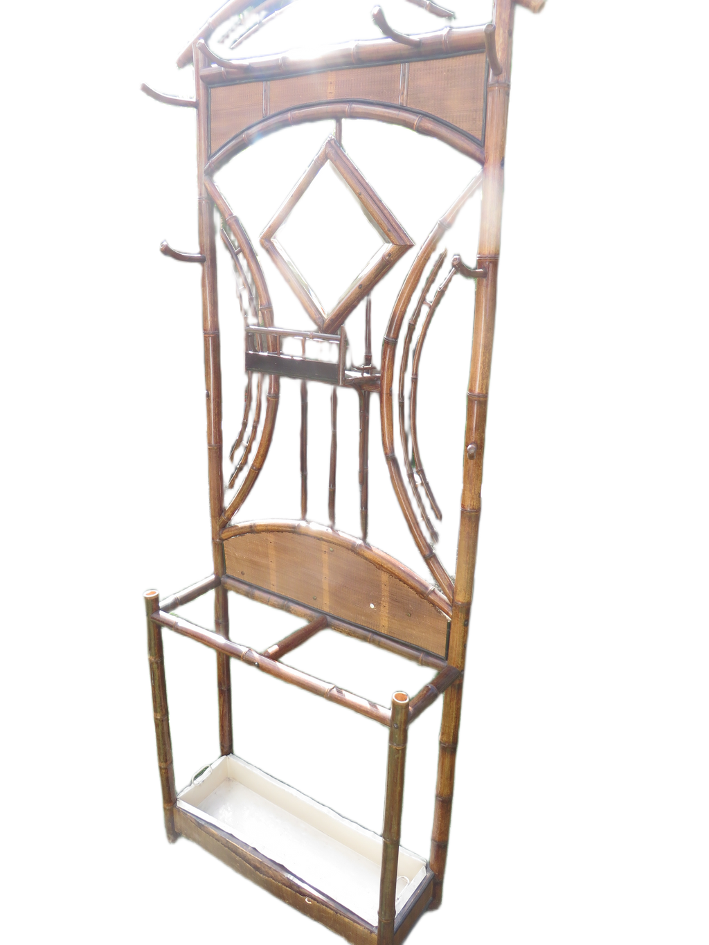 Antieke Bamboe Kapstok (Chinoiserie / Art Nouveau, ca. 1900)