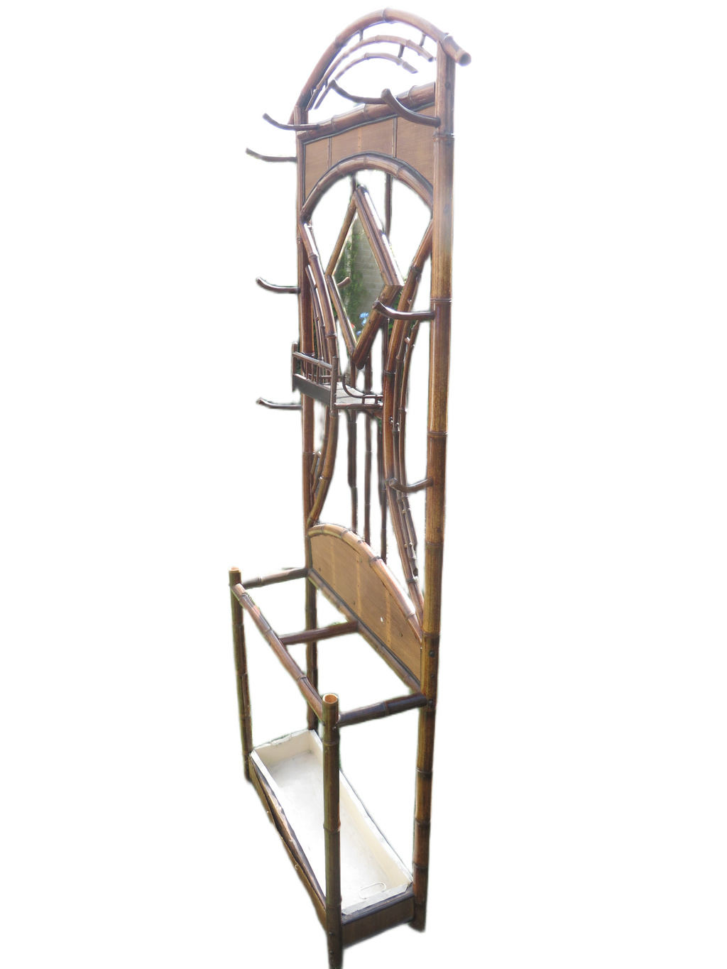 Antieke Bamboe Kapstok (Chinoiserie / Art Nouveau, ca. 1900)