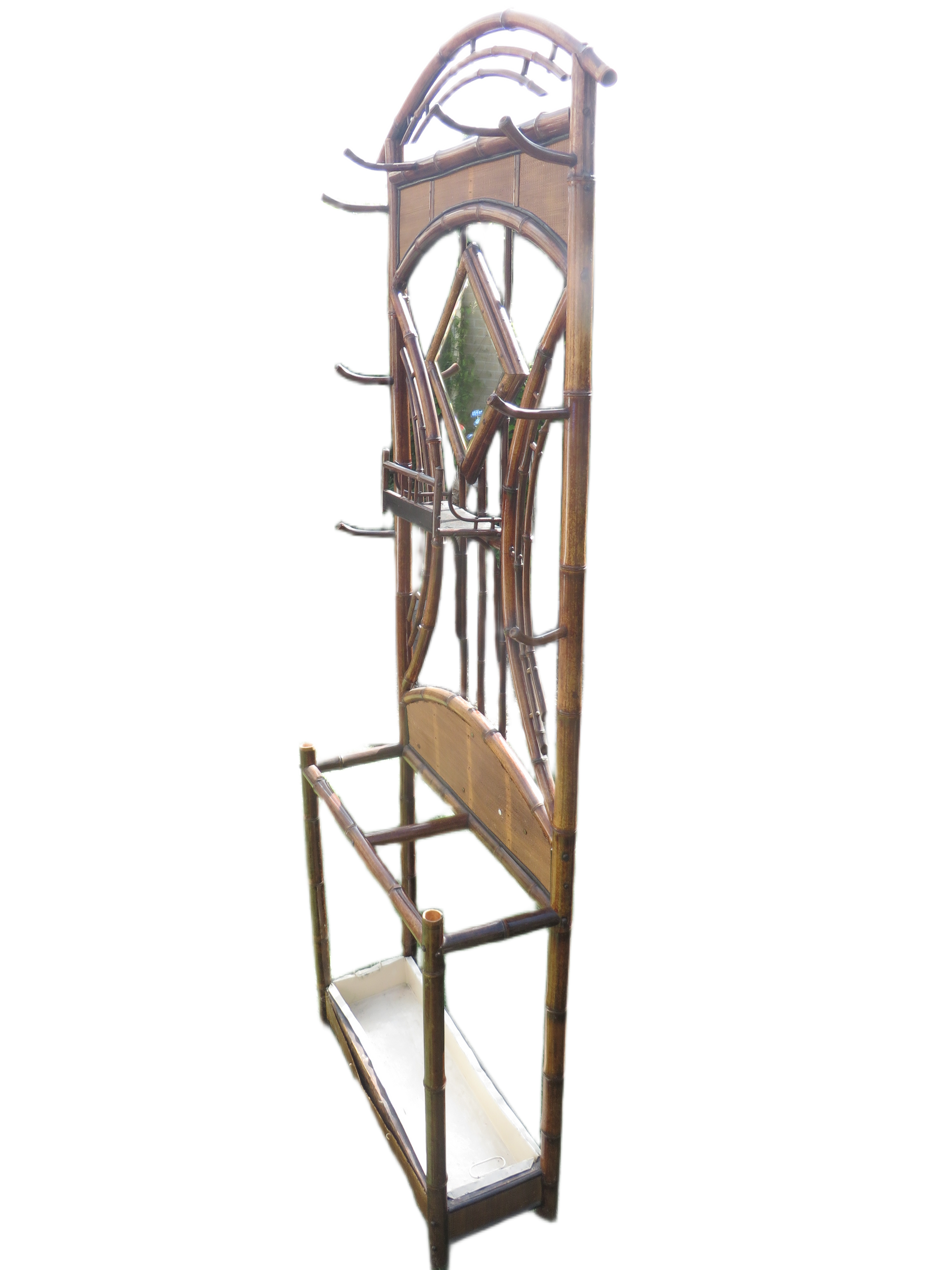 Antieke Bamboe Kapstok (Chinoiserie / Art Nouveau, ca. 1900)