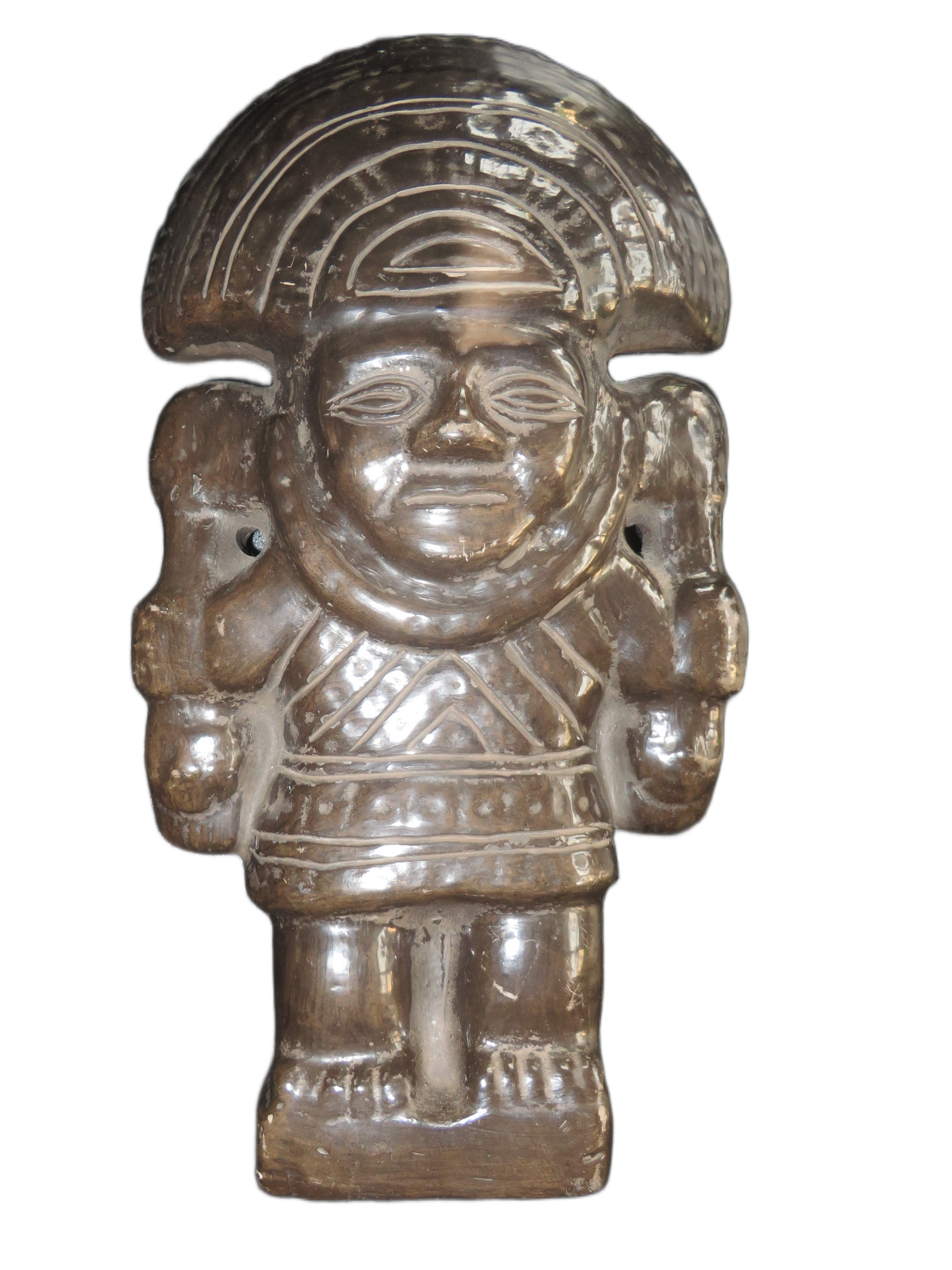 Set vintage Peruaanse beelden jaren 70 – Inca / Tumi wanddecoratie