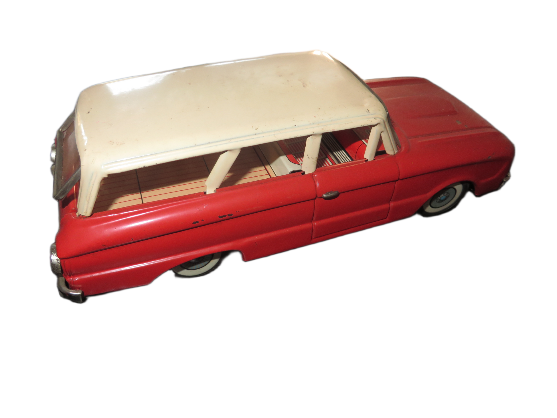 Vintage Tinnen Ford Falcon Station Wagon (Jaren '60) – Alps Japan – Blikken Speelgoed