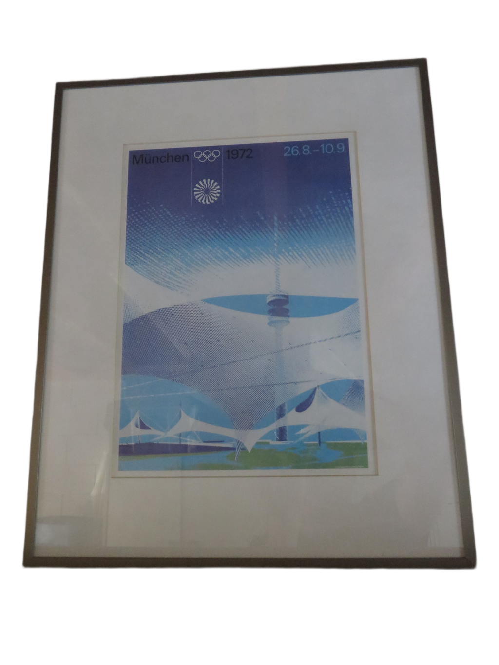 Originele Vintage Olympische Spelen Poster München 1972 – Otl Aicher (Ingelijst, Randstad Relatiegeschenk)