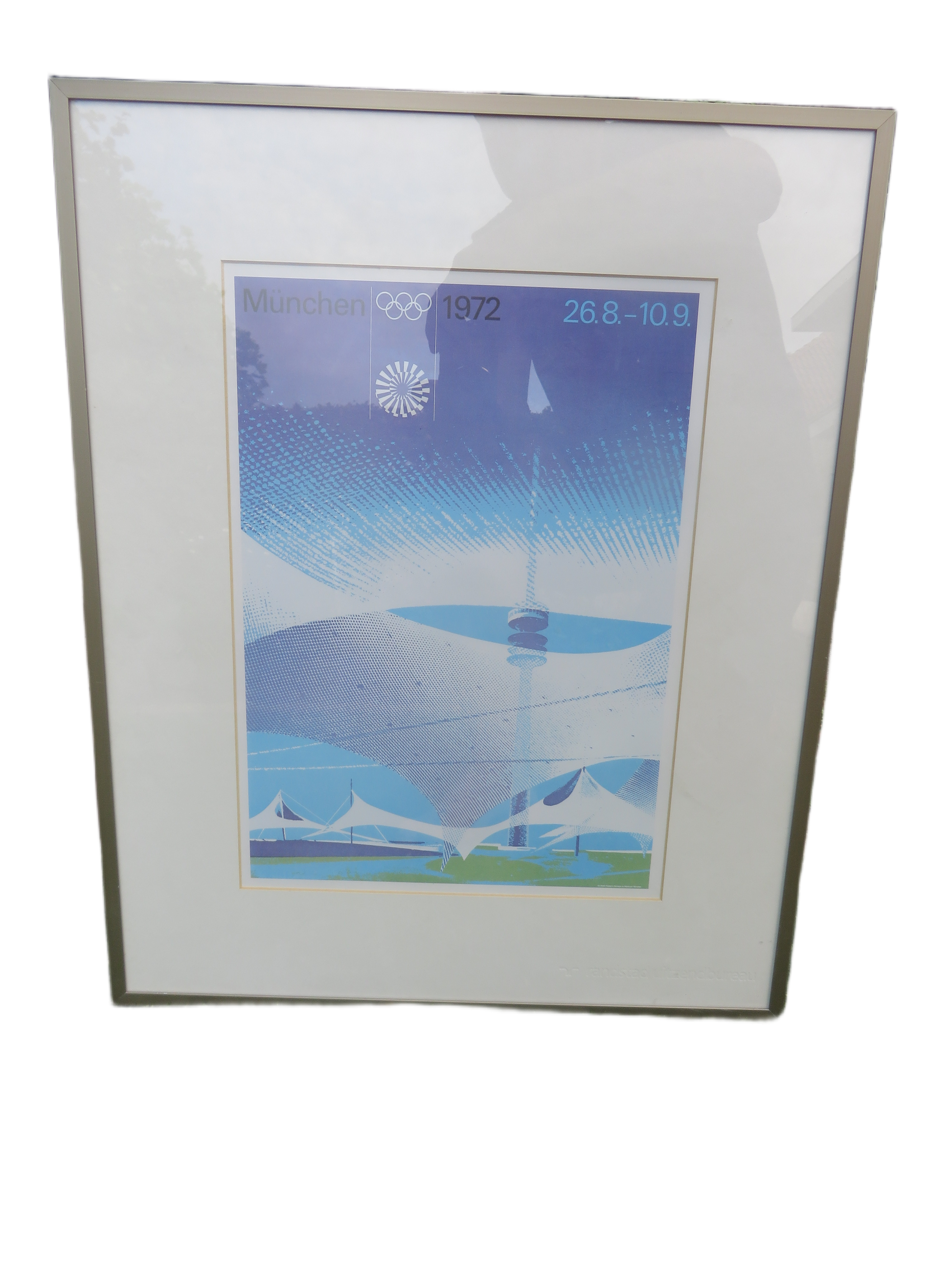 Originele Vintage Olympische Spelen Poster München 1972 – Otl Aicher (Ingelijst, Randstad Relatiegeschenk)