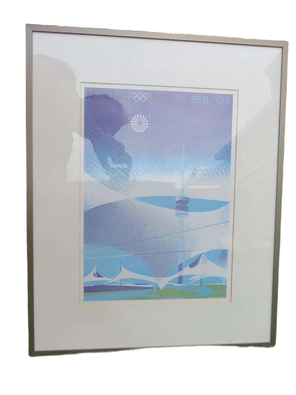 Originele Vintage Olympische Spelen Poster München 1972 – Otl Aicher (Ingelijst, Randstad Relatiegeschenk)