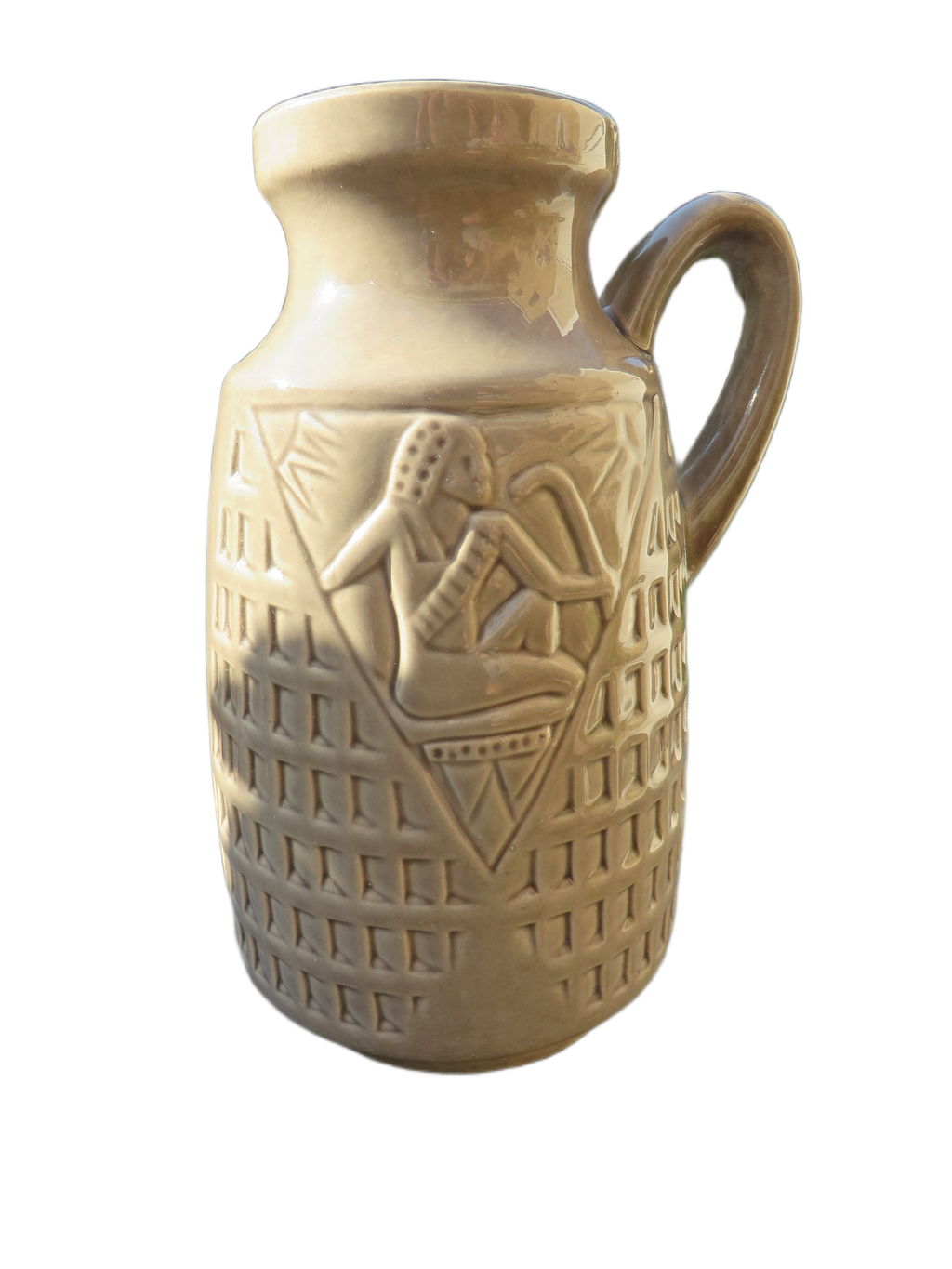 West Germany Vaas - Bay Keramik 'Pharao' (Model 294-20) – Grijs – Jaren '60