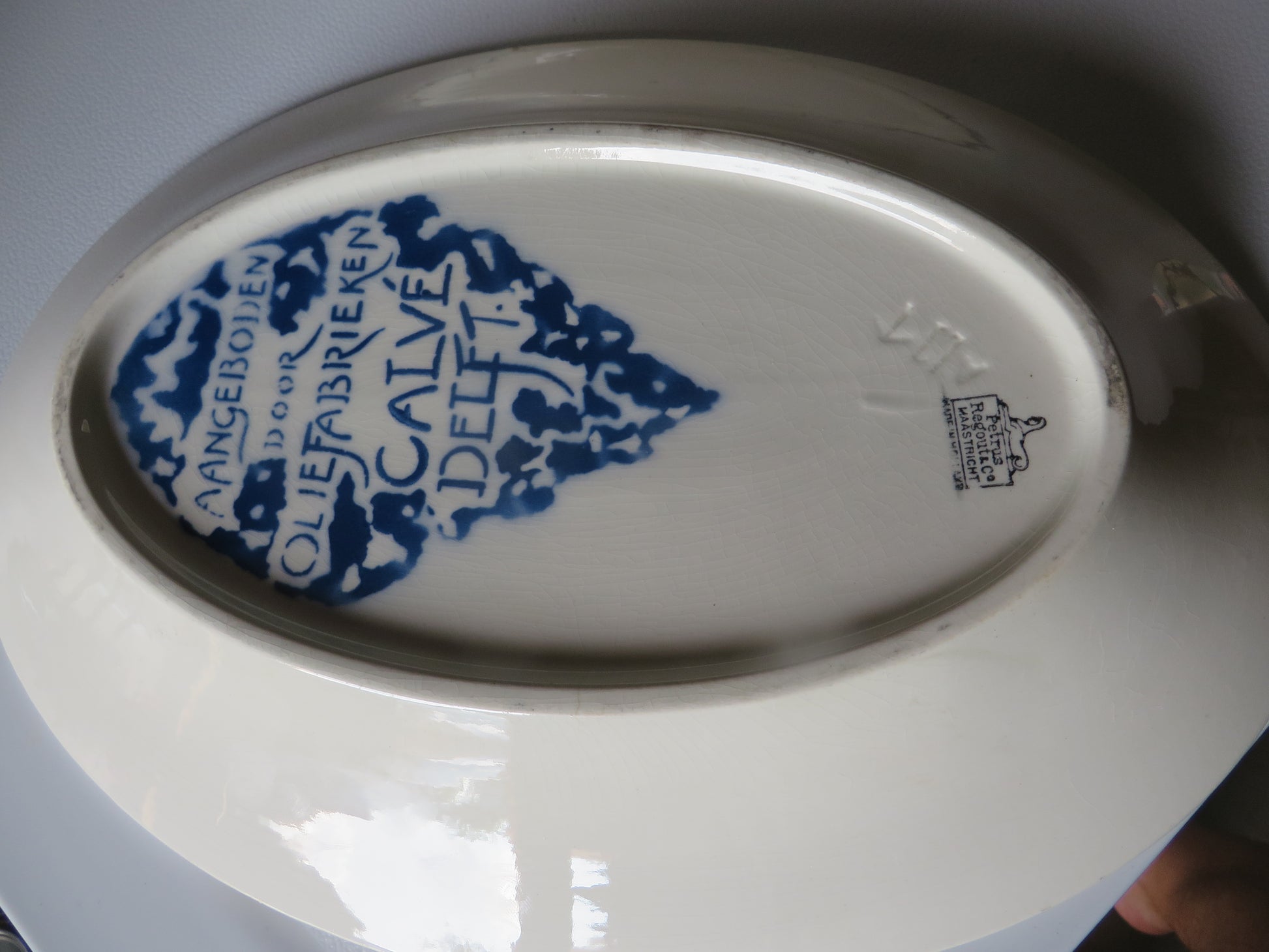 Uniek Set van Twee! Antieke Art Deco Serveerschalen ‘NOF Calvé Delft’ (1924