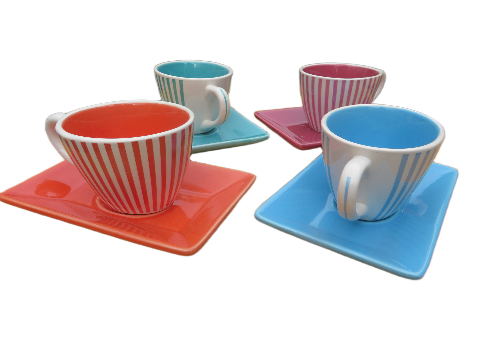 Yves Rocher (LBVYR) Gekleurde Espressokopjes – Set van 4